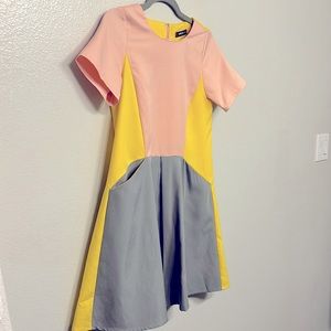 Color block mini dress